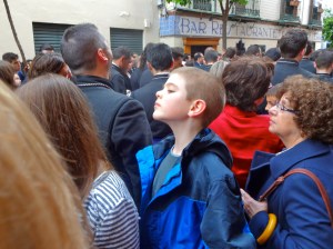 Cute kid watching the processions!