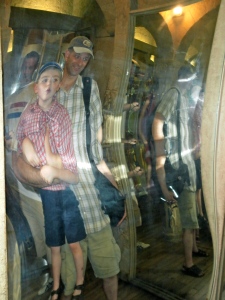 Kids--big and small--will love the mirror maze at the top.