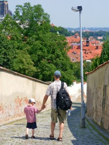 Head down the hill...