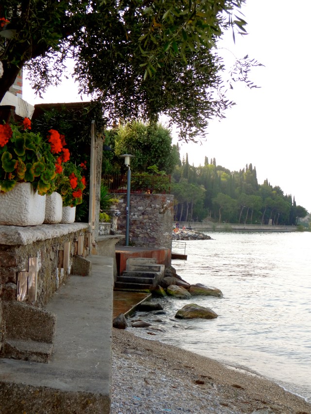 The lake is lovely in the evening.