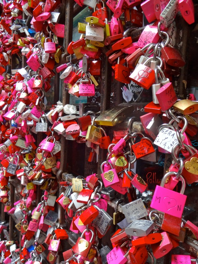 Couples add these locks as a symbol of their undying love...