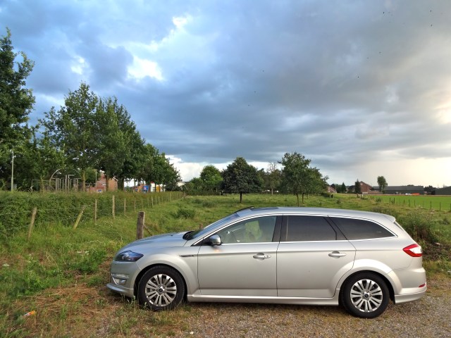So we ended up in another little town and parked next to this field.