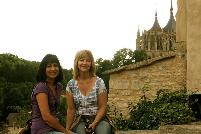 St. Barbara's Cathedral in the background.