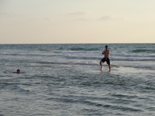 So does this BIG kid...he's doing the Gangnam style dance out there!