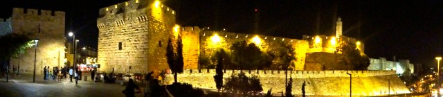 Jerusalem at night.