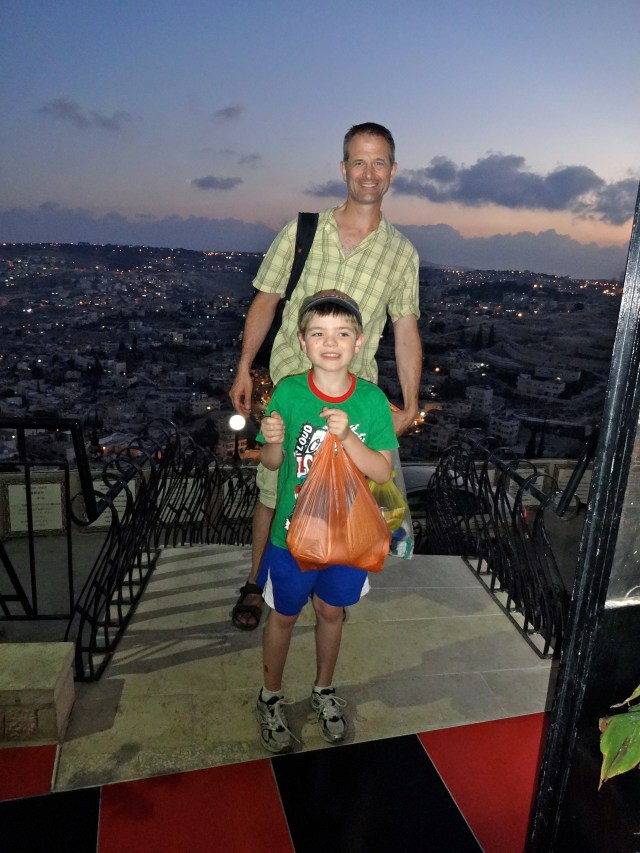 Andy and Nate on the Mount of Olives, Jerusalem, summer 2013