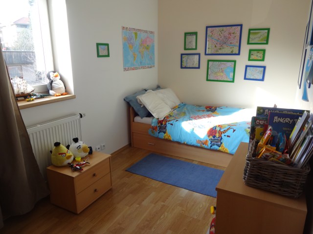 The maps on his wall are from places we visited during our school holidays.  They are the only personal decoration items we are taking to our next living destination! 